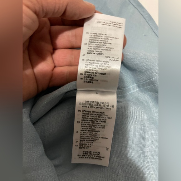 Sandro Sky Blue Linen Blouse - Picture 6 of 10